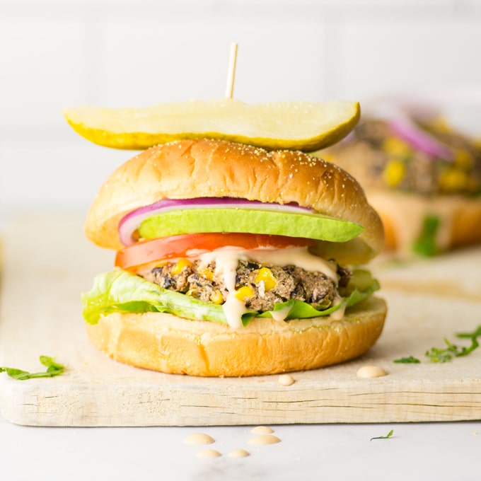 Our Menu veg corn burger