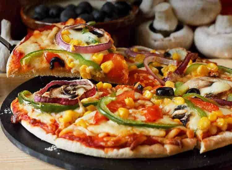 Our Menu sweet corn pizza