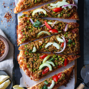 chicken keema pizza