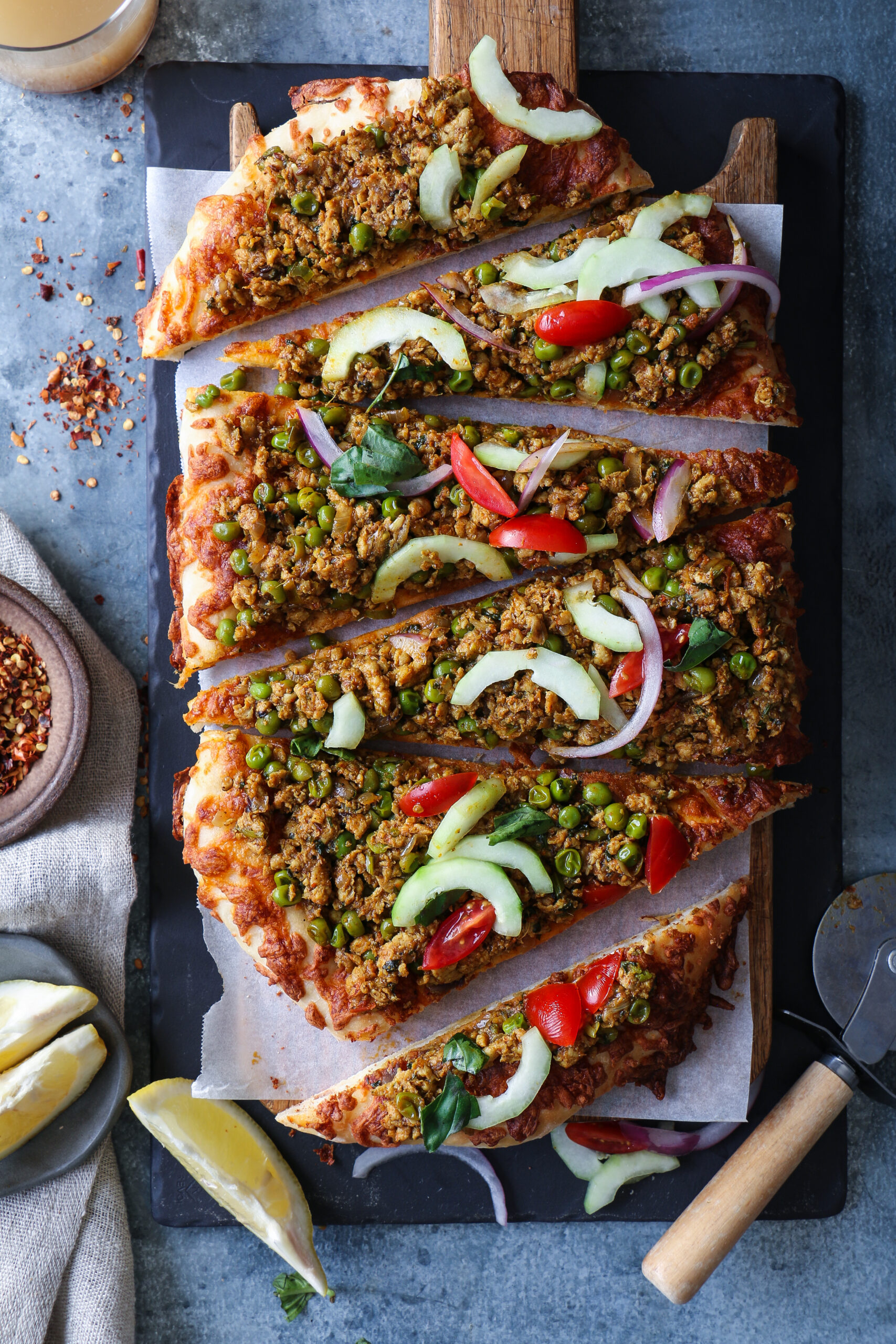 Our Menu chicken keema pizza