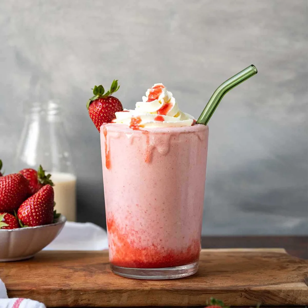 Our Menu strawberry milkshakes