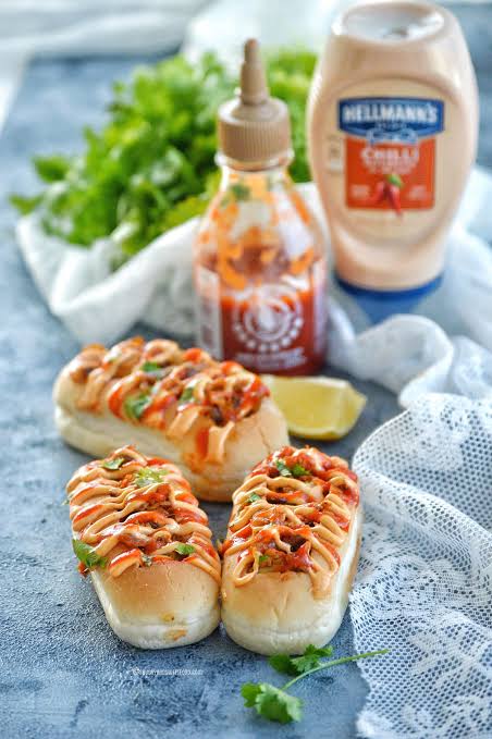 Our Menu chicken 65 sandwich