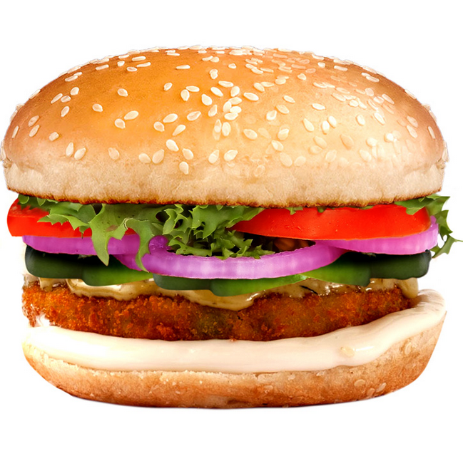 Our Menu veg delight burger